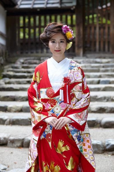 色打掛「赤地奉冠のしめ」