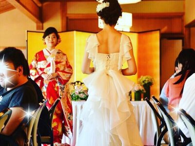 東京タワー至近の料亭で 和装ファッションショー 日本の結婚式