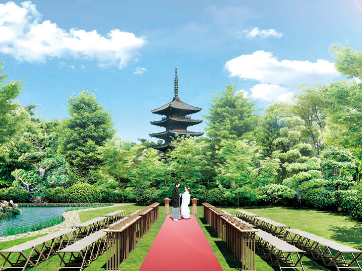 八坂の塔を臨む非公開の京庭園を舞台にした新プランが登場