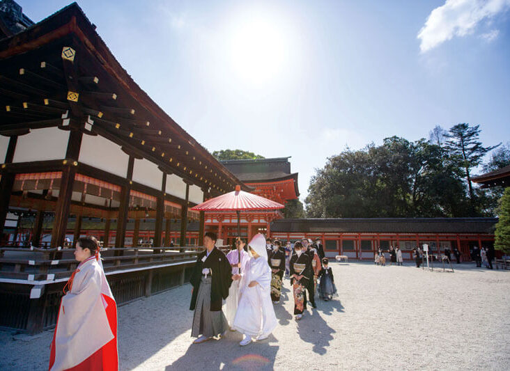 憧れだった下鴨神社の結婚式と老舗料亭でのおもてなし婚が実現