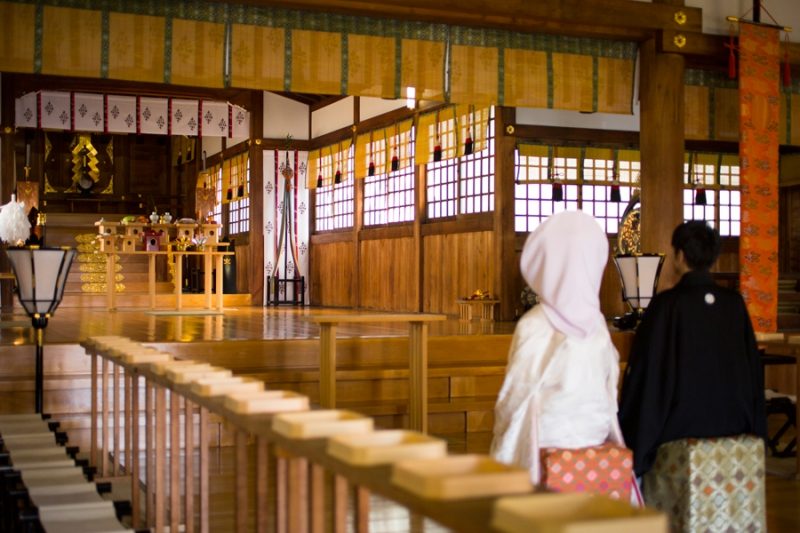 本殿での厳かな挙式