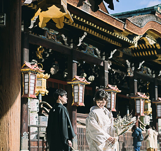 京都 北野天満宮結婚奉告式