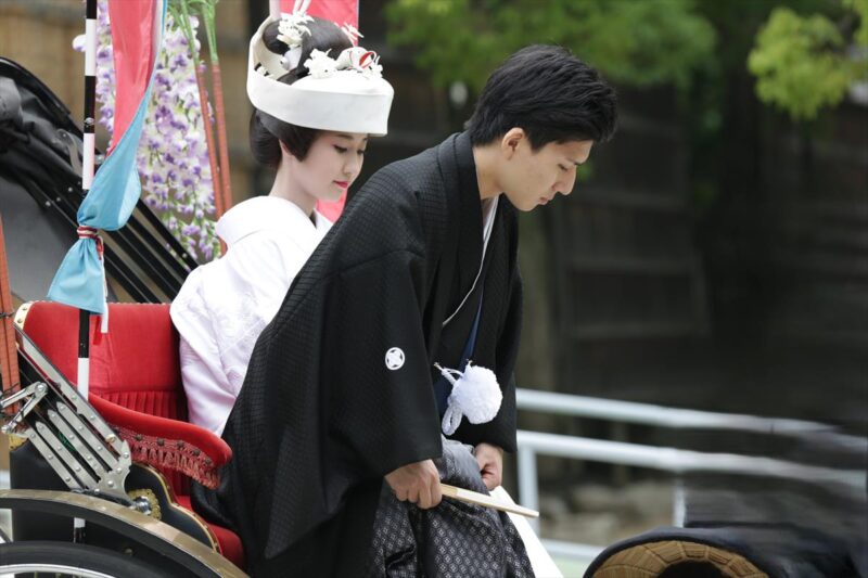 湊川神社 楠公会館　人力車参進