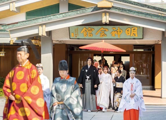 神田明神での挙式の様子